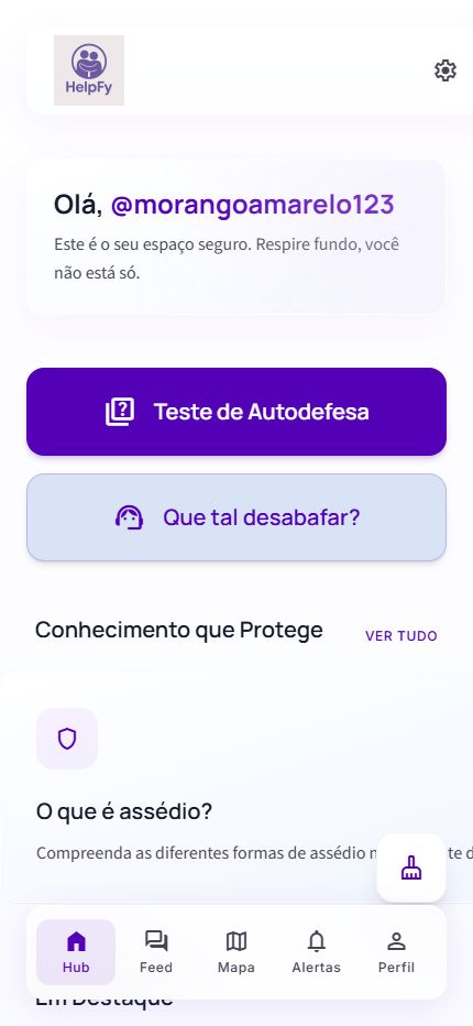 Tela do Hub do HelpFy